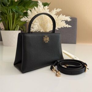 New, tory burch Britten micro satchel crossbody black $450